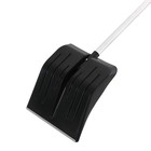 Лопата пластиковая, ковш 410×440 мм, с алюминиевой планкой, алюминиевый черенок с V-ручкой, «Метель» - фото 60827785