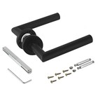 Комплект раздельных ручек АЛЛЮР 1801 SS BL, матовый черный - Фото 3