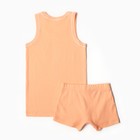 Комплект для девочки (майка, трусы), цвет персиковый, рост 128 см - Фото 4