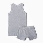 Комплект для девочки (майка, трусы), цвет серый, рост 134 см - фото 23494310