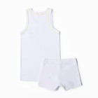 Комплект для девочки (майка, трусы), цвет белый, рост 134 см - фото 23494325