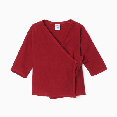 Распашонка детская, бордовая, рост 62 см