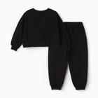 Комплект для девочки (свитшот, брюки), цвет чёрный, рост 116 см - Фото 7