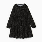 Платье для девочки, цвет чёрный/горошек, рост 104 см - Фото 4