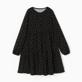 Платье для девочки, цвет чёрный/горошек, рост 116 см