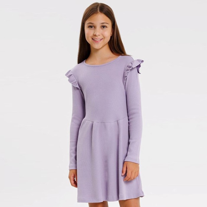 Платье для девочки, цвет лиловый, рост 104-110 см