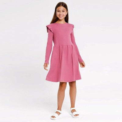 Платье для девочки, цвет пыльная роза, рост 98-104 см