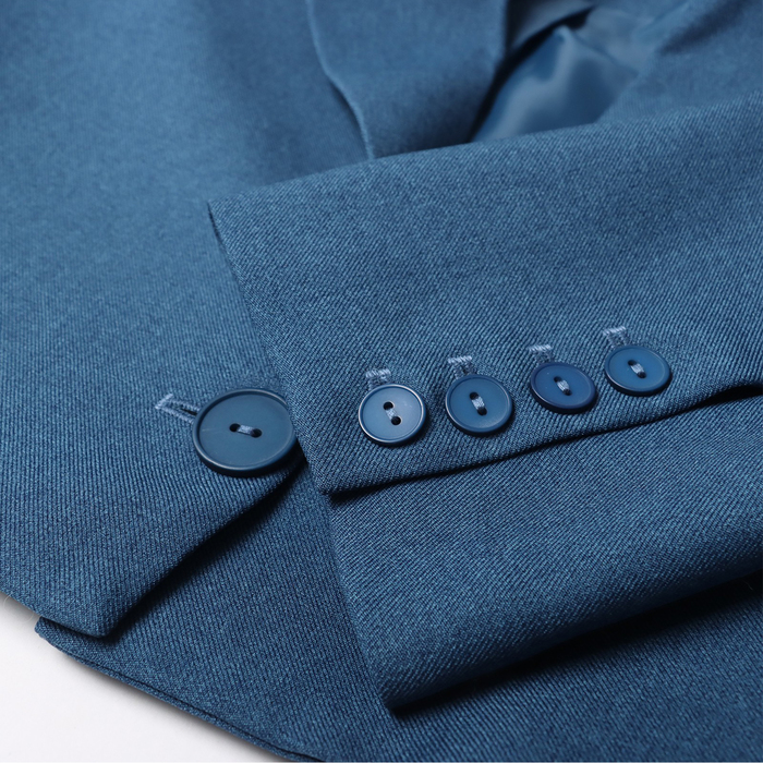 Пиджак укороченный MIST Base, р. 42, синий - фото 1909438668