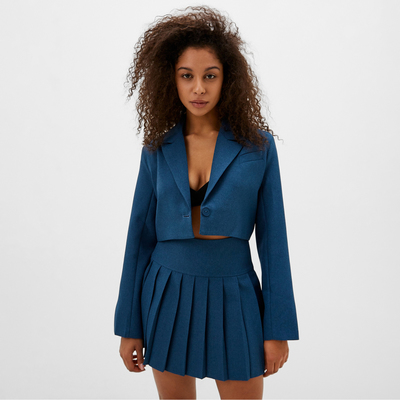 Пиджак женский укороченный MIST Base, размер 48, синий