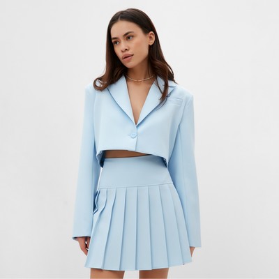 Пиджак женский укороченный MIST Base, размер 42, голубой