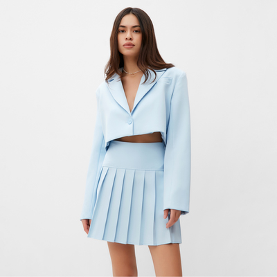 Пиджак женский укороченный MIST Base, размер 48, голубой