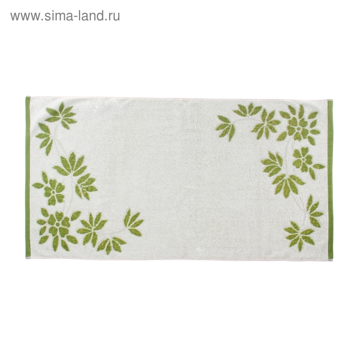 Полотенце махровое банное "Этель Листопад", 70х140 см, цвет грин, 450 г/м2 - Фото 1