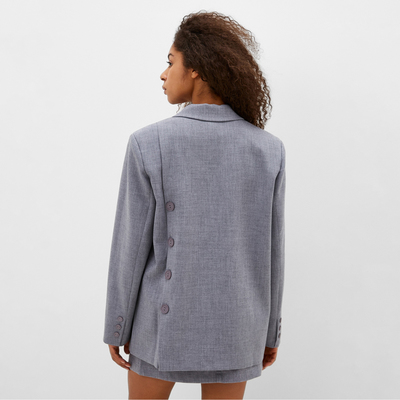 Пиджак женский с пуговицами на спине MIST, размер 44-46, серый