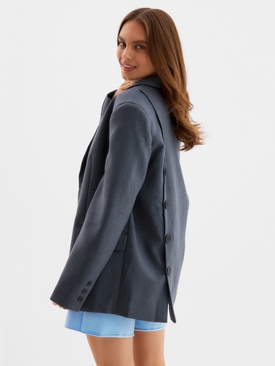 Пиджак женский с пуговицами на спине MIST, размер 44-46, графит