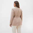 Пиджак женский с поясом MIST plus-size, р.52, бежевый - Фото 3