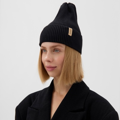 Шапка женская MINAKU, р-р 52-56, цвет черный