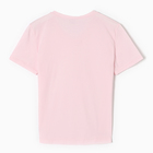 Футболка женская V-образный вырез, цвет розовый, размер 52 - фото 24344790