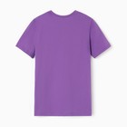 Футболка женская V-образный вырез, цвет фиолетовый, размер 46 - Фото 4