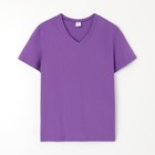 Футболка женская V-образный вырез, цвет фиолетовый, размер 48 - фото 11856717