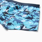 Трусы-боксеры для мальчика, цвет голубой/акулы, рост 122-128 см - фото 23501564