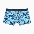 Трусы-боксеры для мальчика, цвет голубой/акулы, рост 122-128 см - фото 23501565