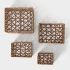 Корзины для хранения LaDо́m «Паутинка», 4 шт., ручной работы, бежевые - Фото 4