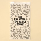 Пакет для хранения вещей «Будь как котик», 14 мкм, 9 х 16 см. - Фото 1