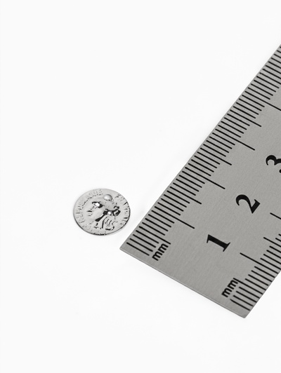 Подвеска «Монета римская» d=10 мм, набор 10 шт. цвет серебро
