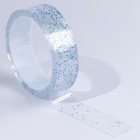 Надувающаяся клейкая лента с блестками, цвет голубой, 3 м - Фото 2