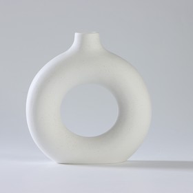 Ваза керамическяа SL Home "Пончик" 18х18,5 см, горло 3,5 см