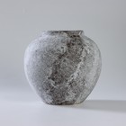 Ваза керамическая «Ретро», 21×20,5 см, горло 10 см, цвет серый - фото 8915849