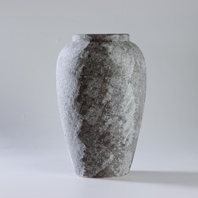 Ваза керамическая «Ретро», 18×28,5 см, горло 10 см, цвет серый