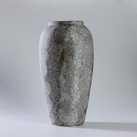 Ваза керамическая «Ретро», 18×33,5 см, горло 10 см, цвет серый