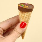 Вафельный рожок с шоколадом «Вкусняшка для тебя», 1 шт. х 25 г. - фото 23460000