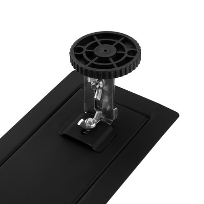 Трап ZEIN engr, c флaнцeм свободного вращ 360°, 7×80 см, d=40/50 мм, нерж сталь, черный