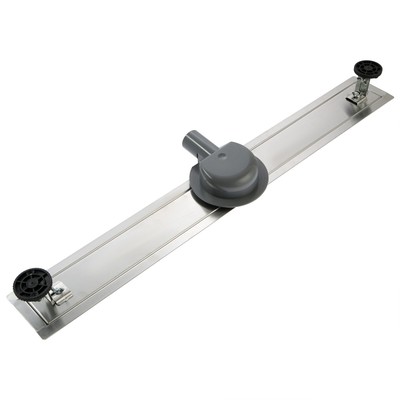 Трап ZEIN, c фланцем свободного вращения 360°, 7×90 см, d=40/50 мм, нерж. сталь, сатин