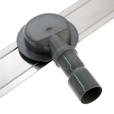 Трап ZEIN, c фланцем свободного вращения 360°, 7×90 см, d=40/50 мм, нерж. сталь, сатин