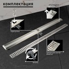 Трап ZEIN, c фланцем свободного вращения 360°, 7×120 см, d=40/50 мм, нерж. сталь, сатин 9603136 - фото 12056436