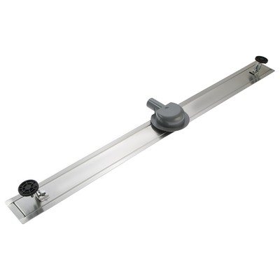 Трап ZEIN, c фланцем свободного вращения 360°, 7×120 см, d=40/50 мм, нерж. сталь, сатин