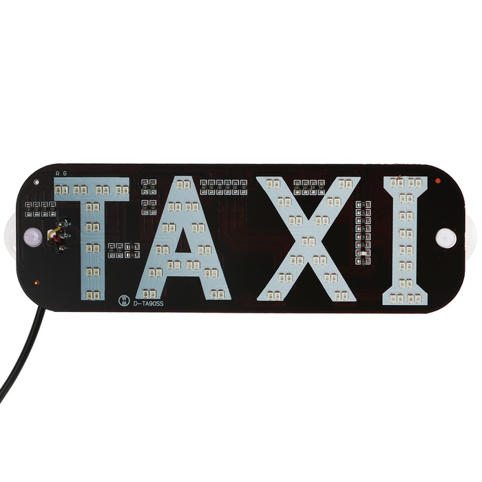 Светодиодный знак такси 12 В, 19×6,3 см, прикуриватель, зеленый/красный