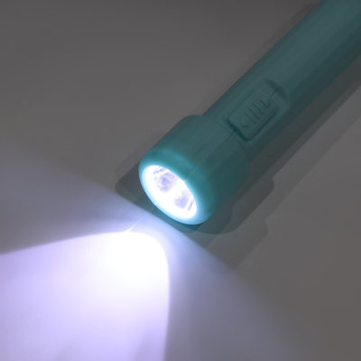 Фонарь ручной аккумуляторный, 1.5 Вт, 400 мАч, 3535 LED, 2 режима, IPX2, 10.5×3 см, голубой