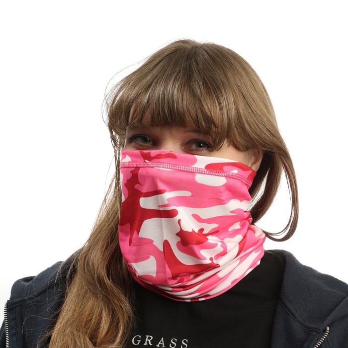 Ветрозащитная маска, размер универсальный, розовый хаки - Фото 1
