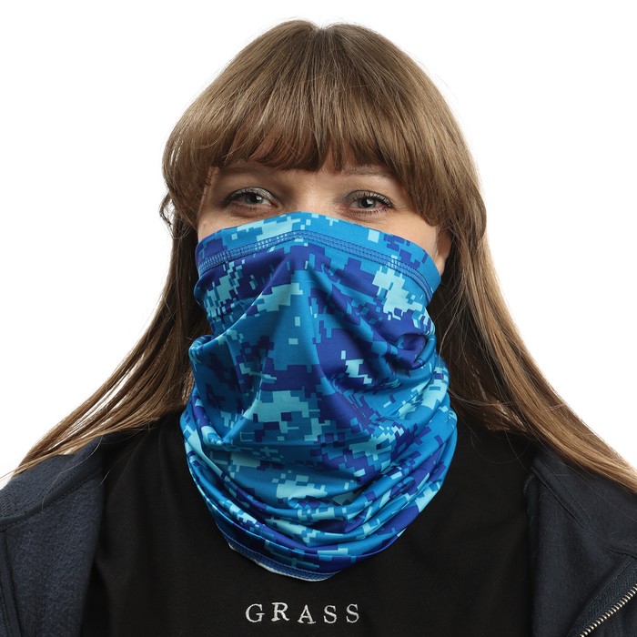 Ветрозащитная маска, размер универсальный, синий пиксель - Фото 1