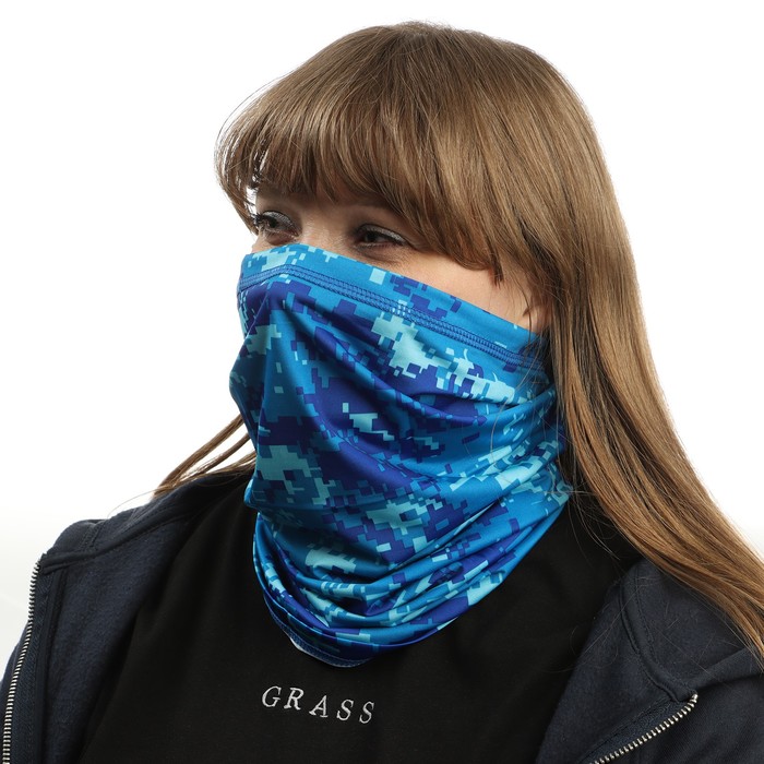 Ветрозащитная маска, размер универсальный, синий пиксель - фото 1909439290
