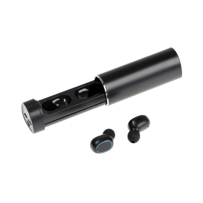 УЦЕНКА Наушники беспроводные VBT 1.16, TWS, вакуумные, BT5.0, 40/250 мАч, фонарик, чёрные - Фото 1