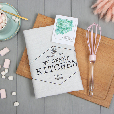 Набор подарочный Kitchen: полотенце 40×73 см, венчик кухонный