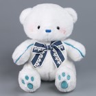 Мягкая игрушка "Мишка с жемчугом", 25 см, цвет голубой - фото 320925671