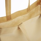 Сумка шопер «Котик», 42×10×30 см, без подклада, бежевая - фото 24363946