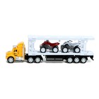 Грузовик инерционный «Автовоз», с 2 квадроциклами, цвет МИКС - Фото 2