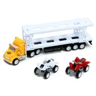 Грузовик инерционный «Автовоз», с 2 квадроциклами, цвет МИКС - Фото 4